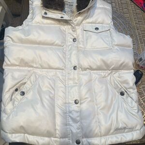 Eddie Bauer Women's White Puffer Vest